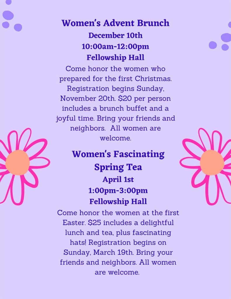 Women's Ministry Upcoming Event